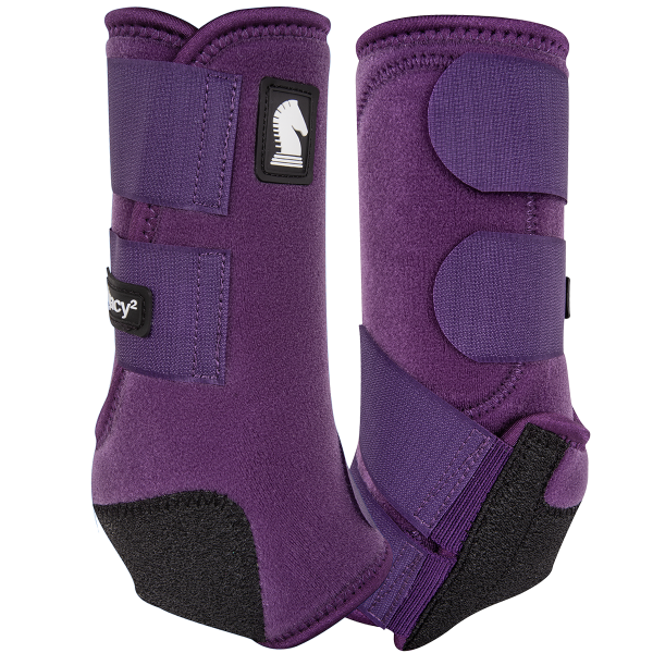 Pair of Eggplant Legacy2 Front Splint Boots