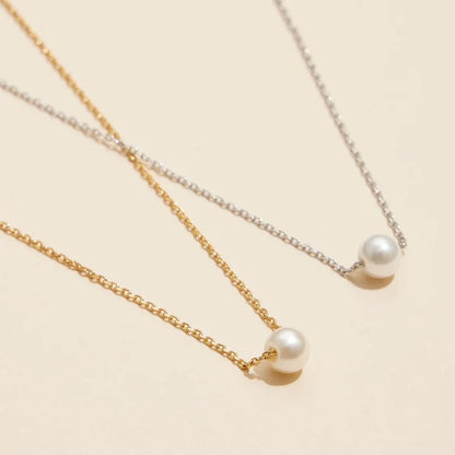 Classic Pearl Charm Necklace