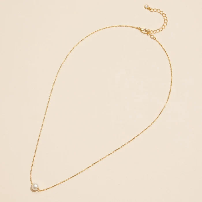 Classic Pearl Charm Necklace