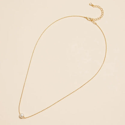 Classic Pearl Charm Necklace