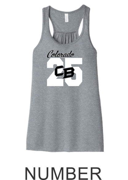 CO Baseball Ladies and Girls Flowy Tank- 7 designs- Matte or Glitter