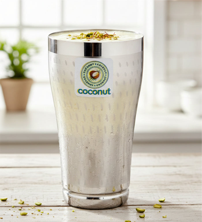 Coconut A28 Stainless Steel Bournvita Glass Set of 2, 650ml Each | Premium Shower Design Drinking Tumbler | Food Grade Stainless Steel | Large Capacity Milk, Bournvita, Protein Shake & Juice Glass | Rust Proof, BPA Free, Dishwasher Safe.