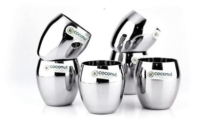 Coconut B1 Honda Stainless Steel Glass, 250 ml, Mirror Finish Drinking Tumbler, Food Grade Steel Water Glass for Juice, Milk, Lassi, Buttermilk & Daily Use, Rust Resistant.