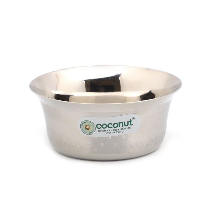 Coconut C23 Shower Pari Stainless Steel Bowl Set of 6 | Premium Serving Katori/Vati Set | Mirror Finish | Rust Proof | Dishwasher Safe | Available in 100ml, 150ml, 200ml & 250ml.