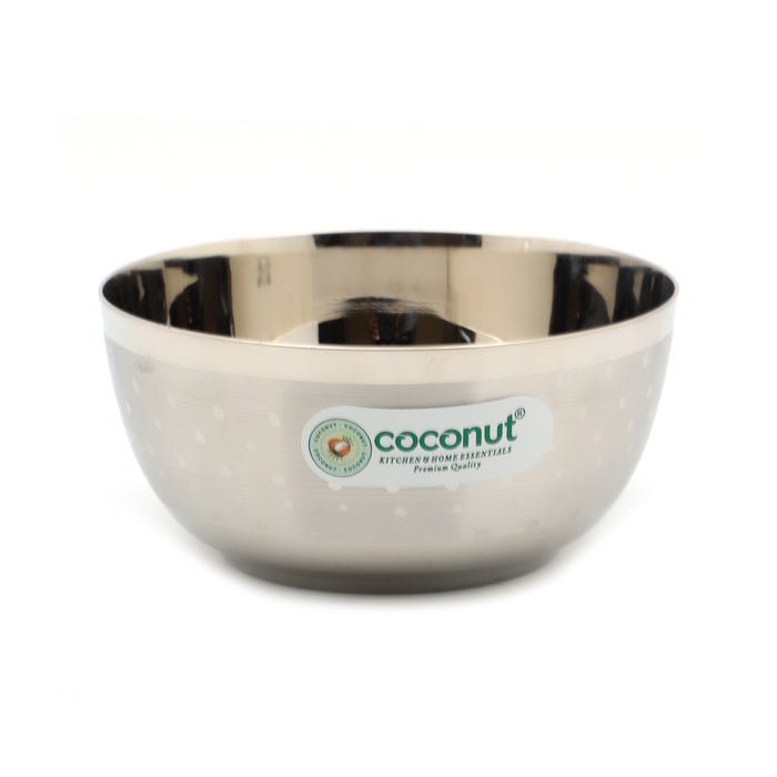 Coconut C24 Shower Deluxe Apple Vati Set of 6 Stainless Steel Bowls | Available in 100ml, 140ml, 175ml & 200ml Sizes | Mirror Finish Serving Katori for Snacks, Sweets, Desserts & Daily Use | Rust Proof.