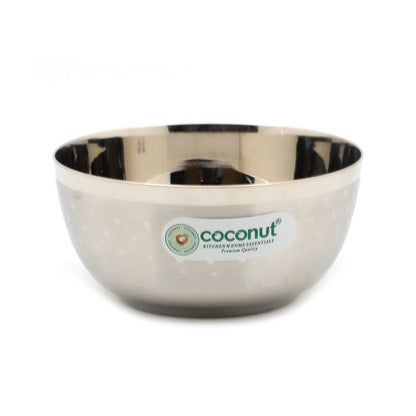 Coconut C24 Shower Deluxe Apple Vati Set of 6 Stainless Steel Bowls | Available in 100ml, 140ml, 175ml & 200ml Sizes | Mirror Finish Serving Katori for Snacks, Sweets, Desserts & Daily Use | Rust Proof.