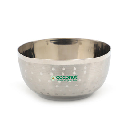 Coconut C25 Square Shower Apple Vati Set of 6 Stainless Steel Bowls | Available in 100ml, 140ml, 200ml & 250ml Sizes | Mirror Finish Katori Set for Snacks, Desserts, Curry & Daily Use | Rust Proof Steel Bowls.