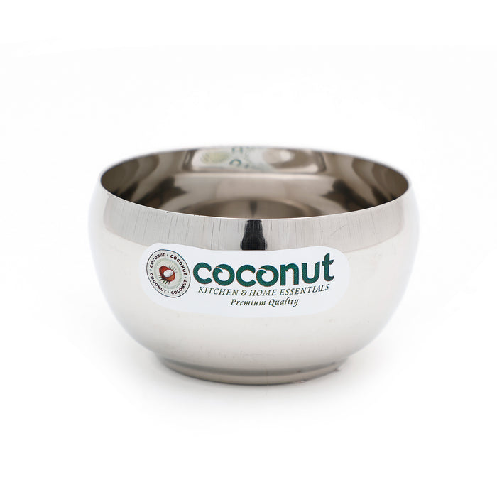 Coconut C3 Deluxe Apple Vati Set of 6 | Stainless Steel Serving Bowls (100ml/150ml/170ml/200ml) | Mirror Finish, Rust-Proof, Food Grade Katori Set for Kitchen & Dining.