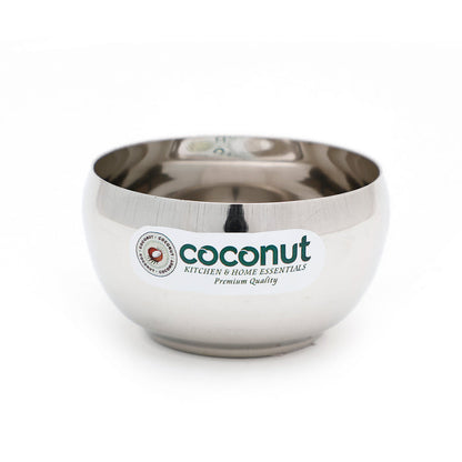 Coconut C3 Deluxe Apple Vati Set of 6 | Stainless Steel Serving Bowls (100ml/150ml/170ml/200ml) | Mirror Finish, Rust-Proof, Food Grade Katori Set for Kitchen & Dining.