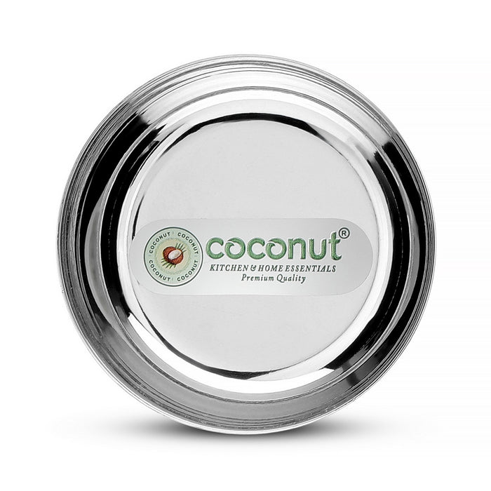 Coconut C35 Sada Vati Set of 6 Stainless Steel Bowls | Available in 100ml, 130ml & 200ml Sizes | Mirror Finish Katori Set for Snacks, Desserts, Curd, Curry & Daily Use | Rust Proof Steel Bowls.