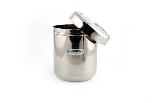 COCONUT Curve 16 Stainless Steel Curve Deep Storage Canister - 3000 ml, 1 Pieces, Silver