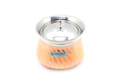 Coconut Stainless Steel - Cookware/ Orchid Copper Twister  Handi With Lid -1 Unit