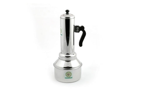 Coconut Stainless Steel - Puttu Kodam with Bakelite Handle | Gas and Induction based | Heavy gauge| Mirror Finish | Puttu Maker | Puttu Steamer | Model - Puttu Kodam