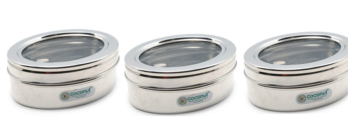 Coconut S36 Chintu See Through Container Box / Utility Box - Set of 3 - Capacity 400 ml