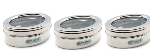 Coconut S36 Chintu See Through Container Box / Utility Box - Set of 3 - Capacity 400 ml
