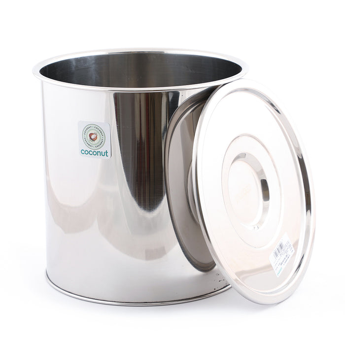 Coconut Stainless Steel Drum - Atta Tanki / Container / Drum / Pawali / Tanki with Lid / Kothi / Grain storage Box / Food Storage Container, Model - Drum