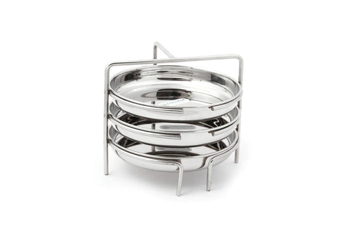 Coconut Stainless Steel Idly Stand / Dhokla Stand - Heavy Gauge, Sturdy, Strong, Mirror Finish, Tatte Idly / Patra / Momos / Idiyappam Stands, Model - Plate Idli / dhokla stand