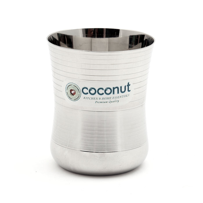 Coconut Stainless Steel Junior Glass Set of 6 (130ml Each) | Heavy Gauge Food Grade BPA Free Steel Drinking Tumbler | Mirror Finish Glass for Water, Juice, Tea, Coffee, Milk & Beverages | Durable & Rust Proof | Model - D7 Junior Glass.