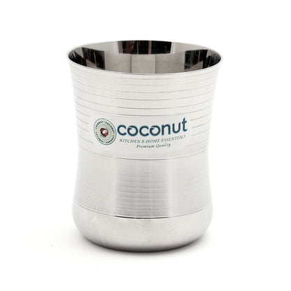 Coconut Stainless Steel Junior Glass Set of 6 (130ml Each) | Heavy Gauge Food Grade BPA Free Steel Drinking Tumbler | Mirror Finish Glass for Water, Juice, Tea, Coffee, Milk & Beverages | Durable & Rust Proof | Model - D7 Junior Glass.