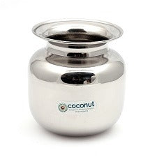 Coconut Stainless Steel L5 Madarasi Chambu/Lota/Kalash (Heavy Guage) - Set of 2 Piece- 400ML & 600ML