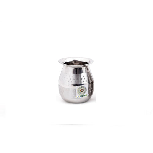 Coconut Stainless Steel Shower Sitari Lota - unit 1, Kalash / Chambu / Traditional Pot, Heavy Gauge, Traditional kalash for Pooja, Lota for drinking Juice, Lassi, Water, Mirror Finish, Model - L9 Shower Sitari