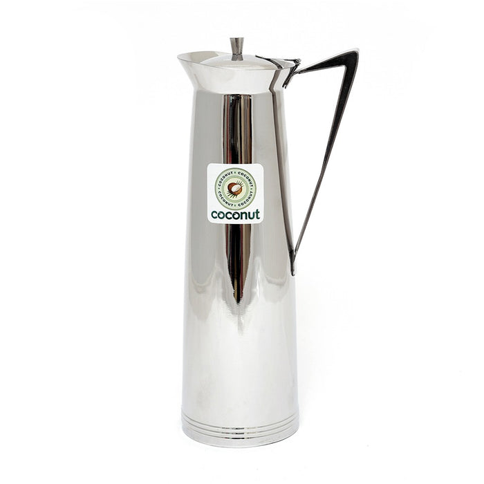 Coconut Stainless Steel Sleek 650ml | Water Pitcher with Lid & Handle | Stainless Steel Water Jug for Water, Juice, Lemonade & Beverages | Food Grade, BPA Free, Rust Proof | Home, Hotel & Party Use | Model Fride Jug.
