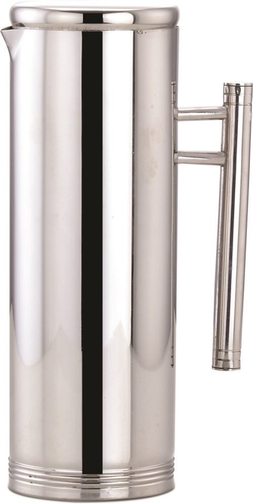 Coconut Stainless Steel Slim Jug 1500ml | Water Pitcher with Easy Pour Handle | Fridge Water Jug for Water, Juice, Lemonade & Beverages | Food Grade, BPA Free, Rust Proof Stainless Steel Water Container | Mirror Finish.