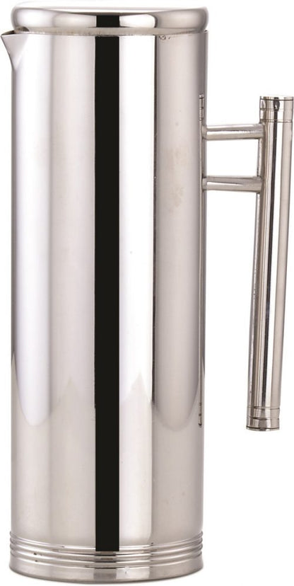 Coconut Stainless Steel Slim Jug 1500ml | Water Pitcher with Easy Pour Handle | Fridge Water Jug for Water, Juice, Lemonade & Beverages | Food Grade, BPA Free, Rust Proof Stainless Steel Water Container | Mirror Finish.