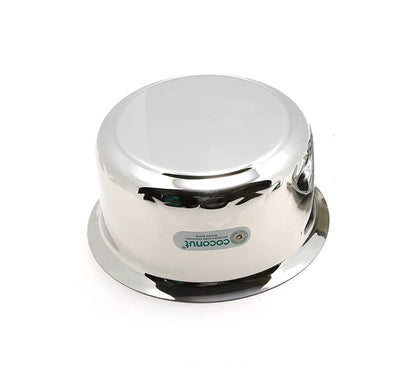 Coconut Stainless Steel Smart Tope - Set of 4, Flat Bottom, Wobble Free, Induction & Stove Friendly, Smart look, Heavy Gauge, Sturdy, Model - Smart Tope