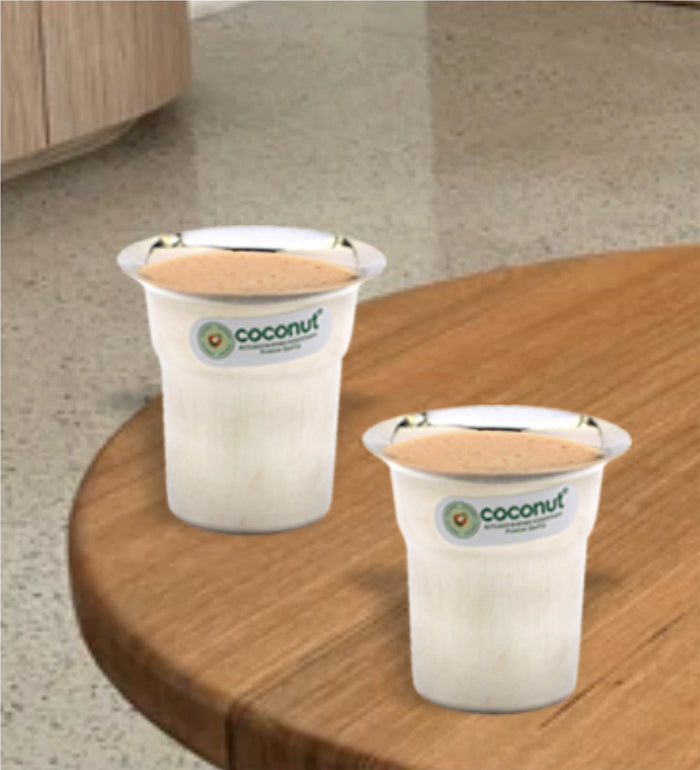 Coconut Stainless Steel Tea & Coffee Glass Set of 6 | Available in 120ml, 150ml & 180ml | Heavy Gauge Food Grade Stainless Steel Tumbler | BPA Free, Rust Proof & Durable | Ideal for Tea, Coffee, Water & Beverages | Model D17 Pace.
