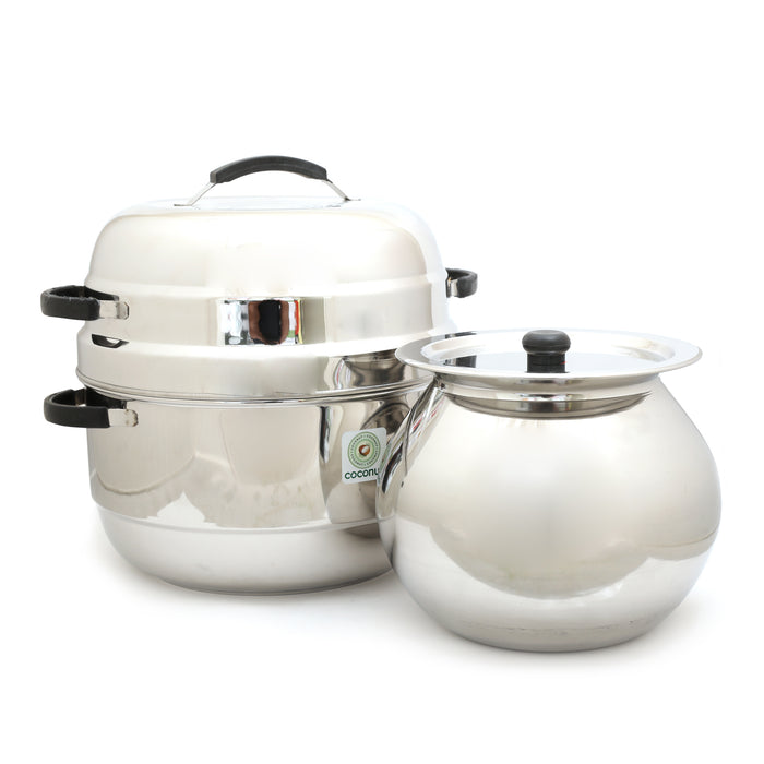 Coconut Thermal Rice Cooker Choodarapetty, Stainless Steel Works on Gas and Induction Stove