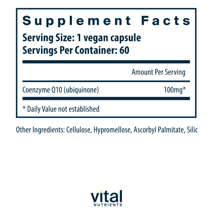 CoEnzyme Q10 100mg by Vital Nutrients