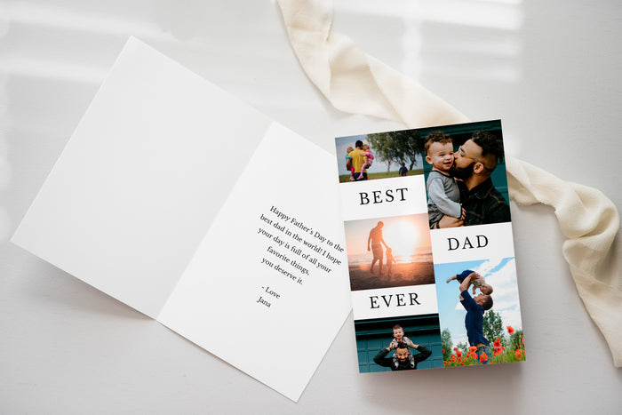 Collage Father's Day 5x7 Folding Card
