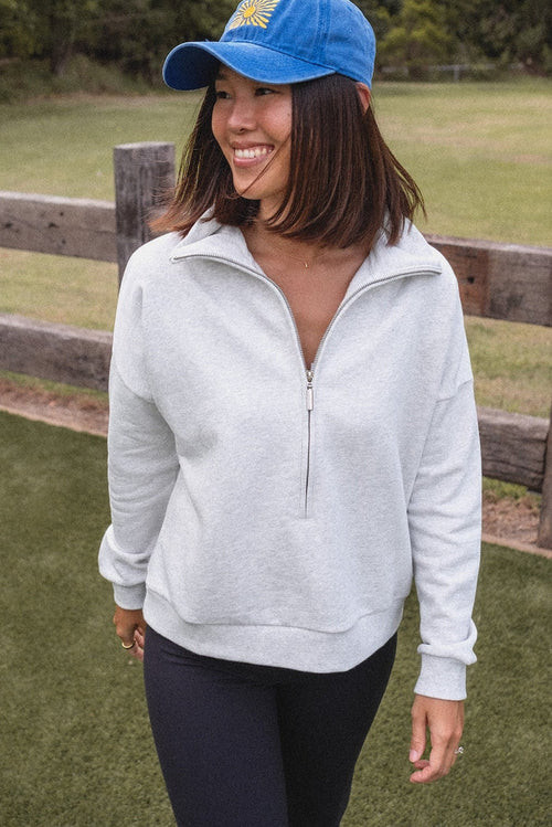 Collar Zip Sweater - Marle