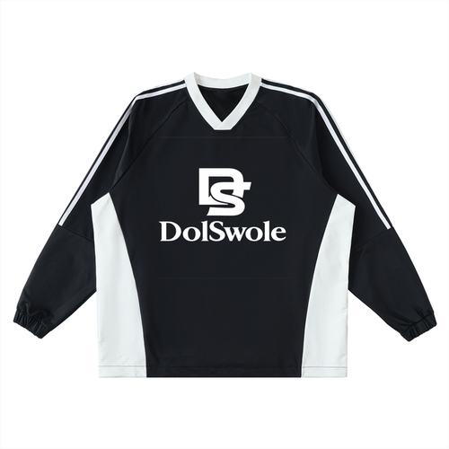 Color-Block V-Neck Long-Sleeve T-Shirt