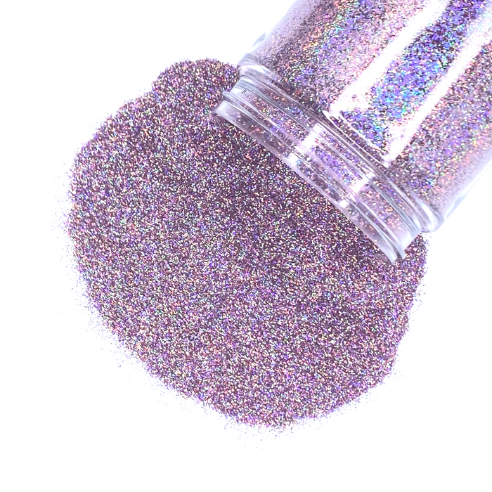 lavender super holographic polyester glitter for body, nails, art and more - PDB Creative Studio