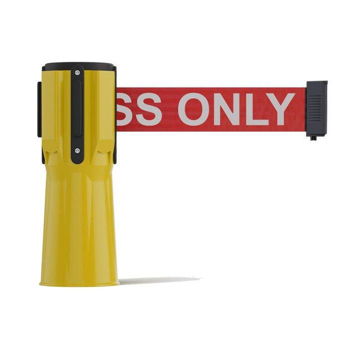 YELLOW / RED WITH "AUTHORIZED ACCESS ONLY" WHITE LETTERS