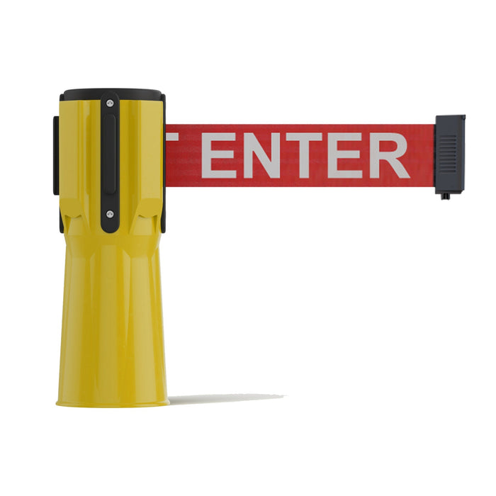 YELLOW / RED WITH "CAUTION - DO NOT ENTER" WHITE LETTERS