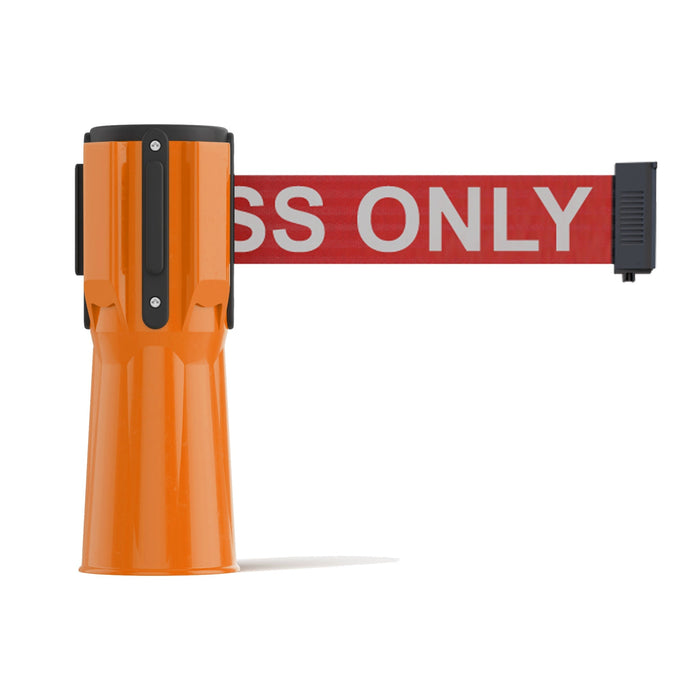 ORANGE / RED WITH "AUTHORIZED ACCESS ONLY" WHITE LETTERS
