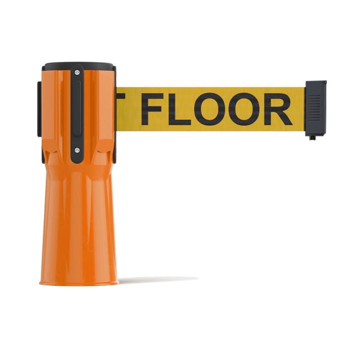 ORANGE / Yellow with "CAUTION - WET FLOOR"  Black Letters