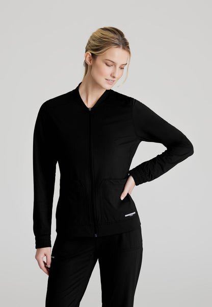 Contour Knit Warm-Up - Black - Grey's Anatomy Scrubs