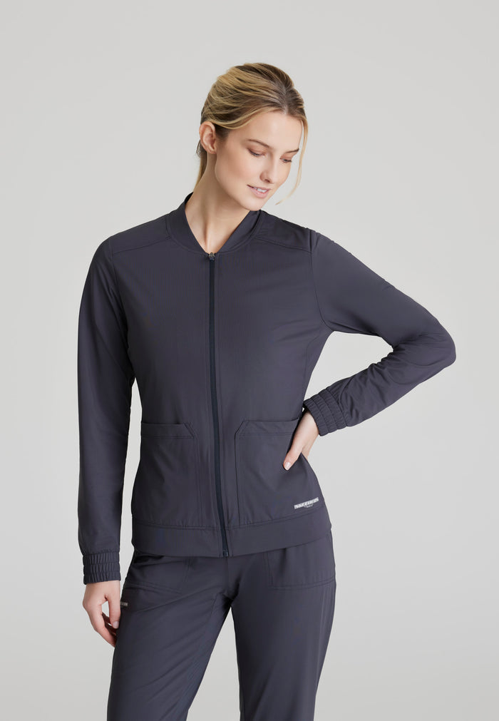 Contour Knit Warm-Up - Pewter - Grey's Anatomy Scrubs