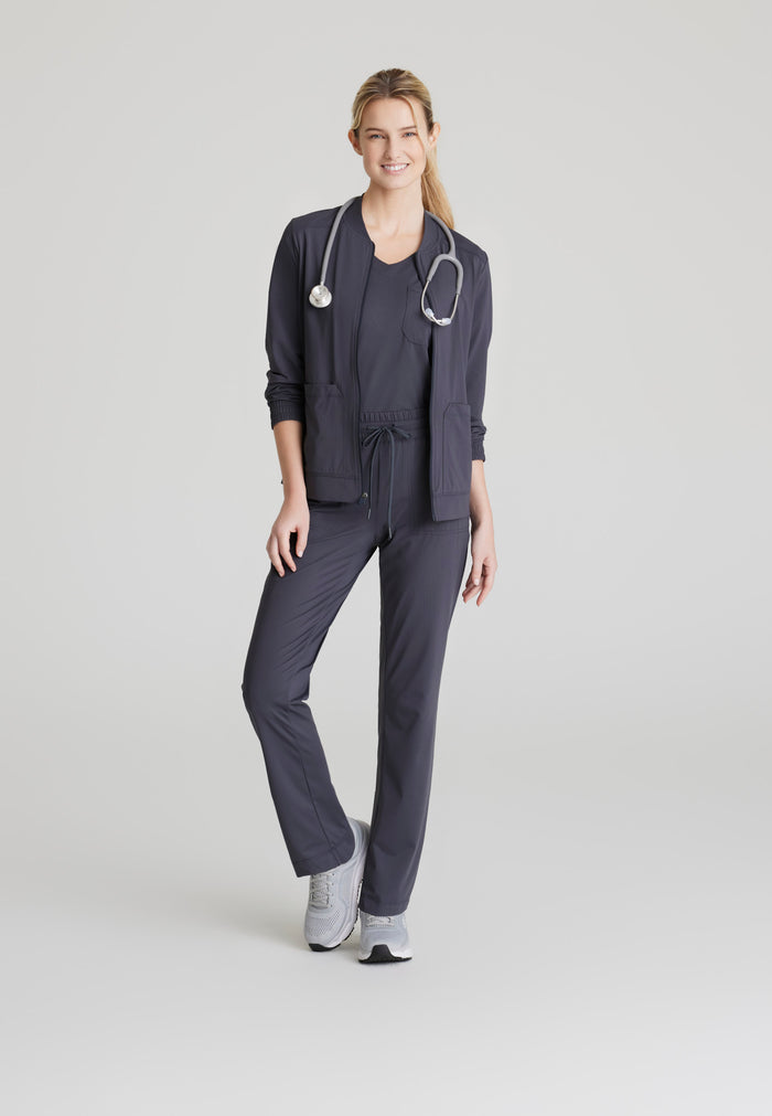 Contour Knit Warm-Up - Pewter - Grey's Anatomy Scrubs
