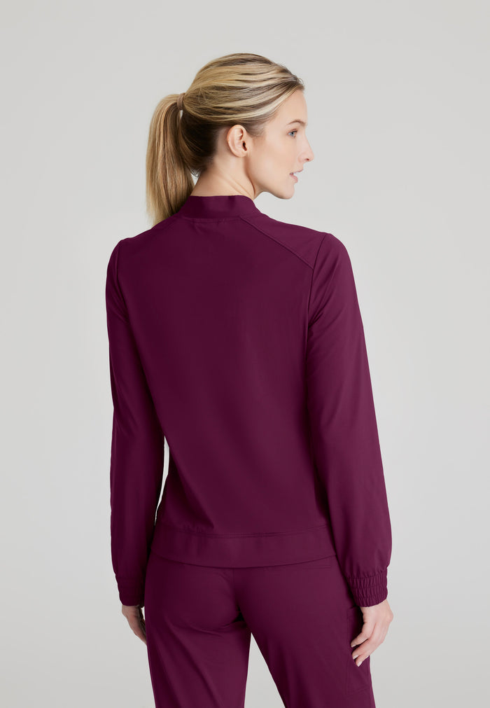 Contour Knit Warm-Up - Wine - Grey's Anatomy Scrubs