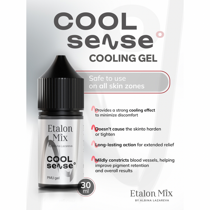 Cool Sense Cooling Gel for Permanent Makeup Procedure by Etalon Mix - PRE-ORDER Supreme Permanent