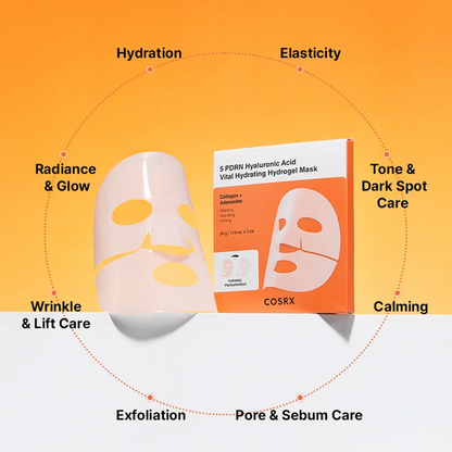 COSRX 5 PDRN Hyaluronic Acid Vital Hydrating Hydrogel Mask 3pcs