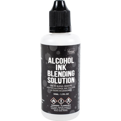 This alcohol ink blending solution can be used to lighten, blend and even remove alcohol ink dye colors as well as cleaning tools and accessories. This package contains 1.7oz of blending solution. Imported. Available at Embellish Away located in Bowmanville Ontario Canada.