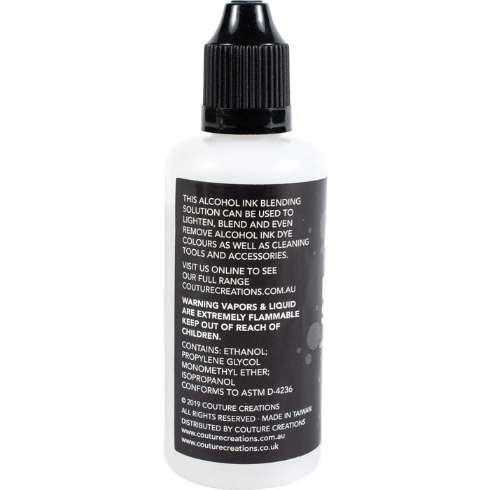 This alcohol ink blending solution can be used to lighten, blend and even remove alcohol ink dye colors as well as cleaning tools and accessories. This package contains 1.7oz of blending solution. Imported. Available at Embellish Away located in Bowmanville Ontario Canada.