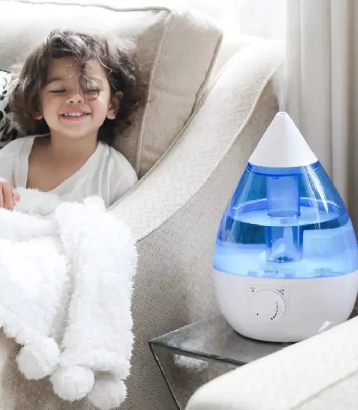 Crane Cool Mist Humidifier with sound machine and night light, designed for restful sleep and optimal air quality