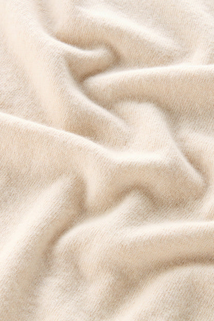 Crewneck Sweater in Wool Blend Milky Cream